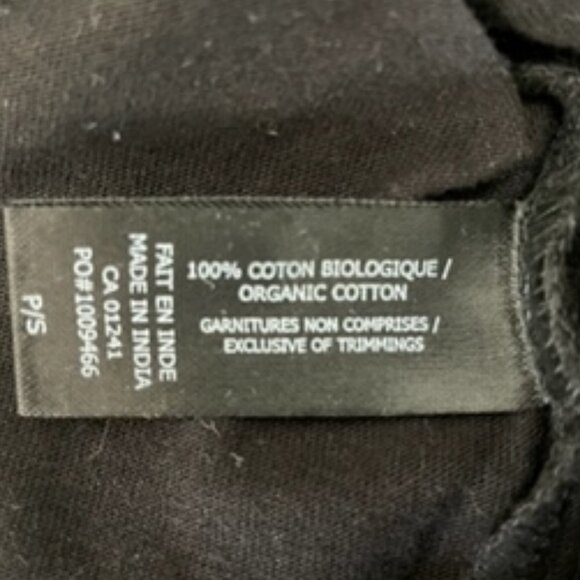 ICONE for Simons SS Faux Turtleneck Top w Cross Stitched Heart Black + Red Sz S - Picture 5 of 10